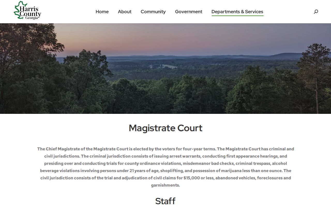 Harris County Magistrate Court warrant jurisdiction and contact information