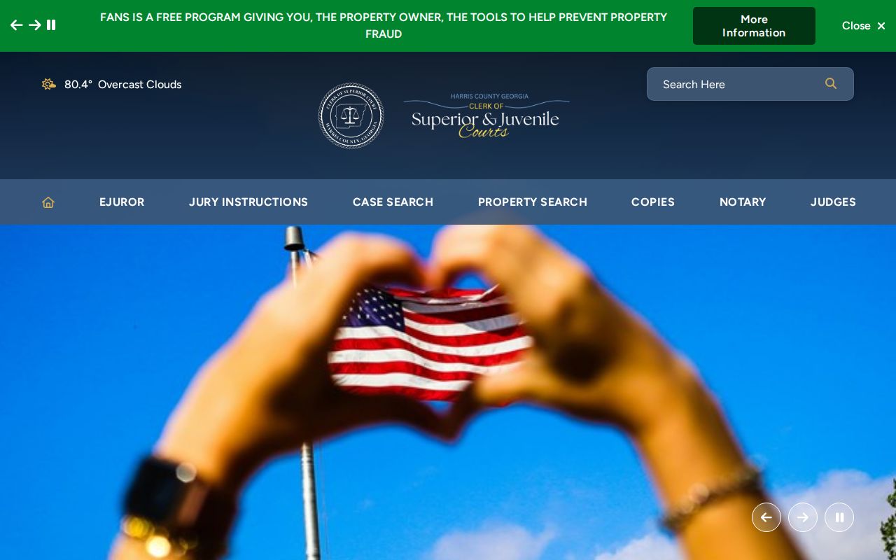 Harris County warrant search official Clerk site navigation
